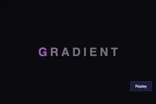 Gradient Letter Flow — aperçu animé