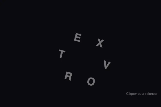 Text Whirlpool — aperçu animé