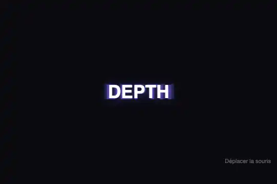 Parallax Depth Text — aperçu animé