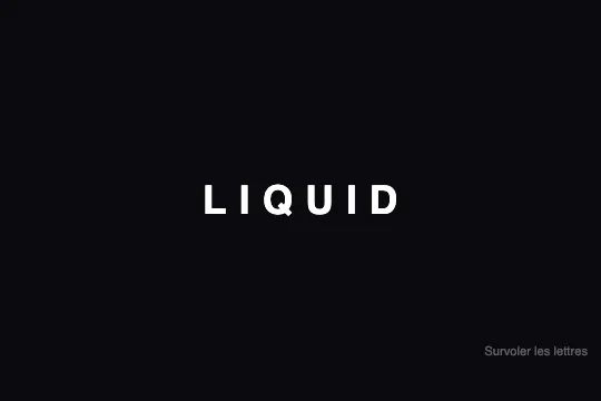 Liquid Stretch Text — aperçu animé