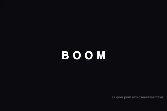 Text Explosion — aperçu animé
