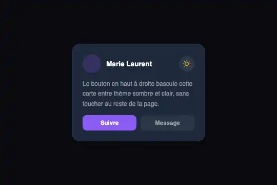 Card Theme — aperçu
