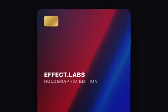 Holographic Card 3D — aperçu animé