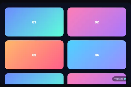 Scroll Velocity Feedback — aperçu animé