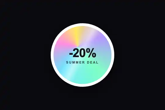 Holographic Sticker Peel — aperçu animé