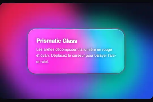 Prismatic Refraction Card — aperçu animé