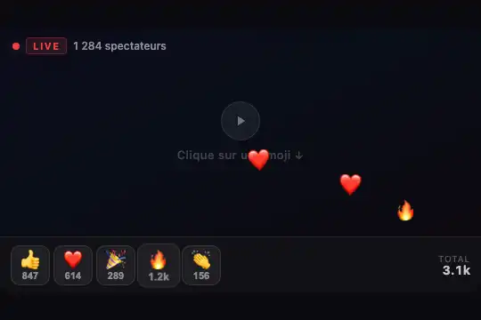 Reaction Burst — aperçu animé