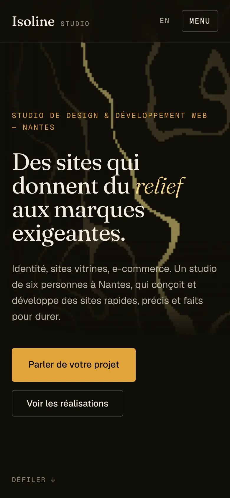 Isoline sur téléphone