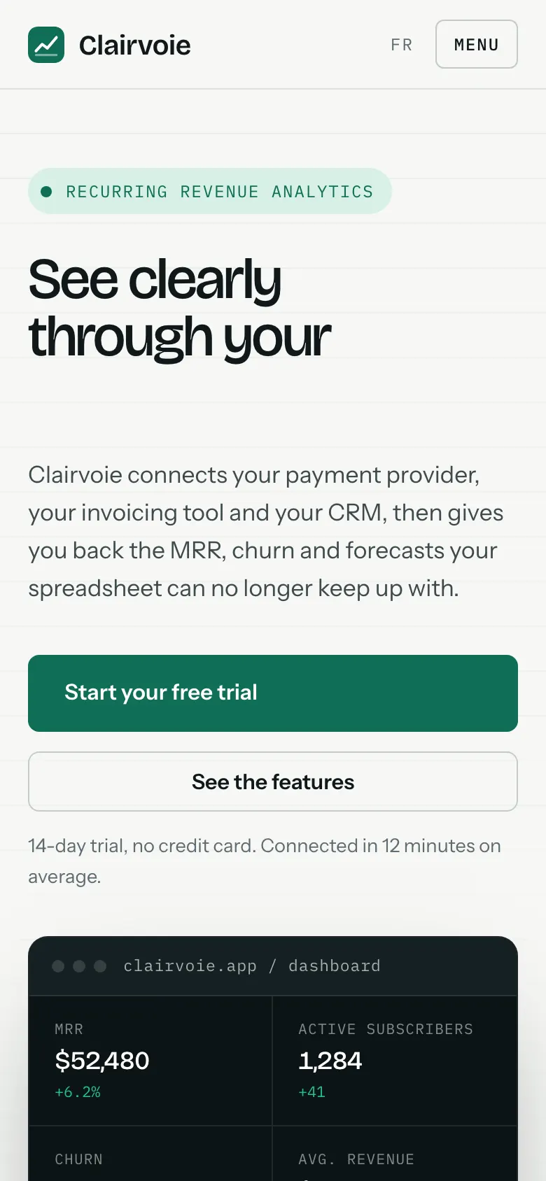 Clairvoie on a phone