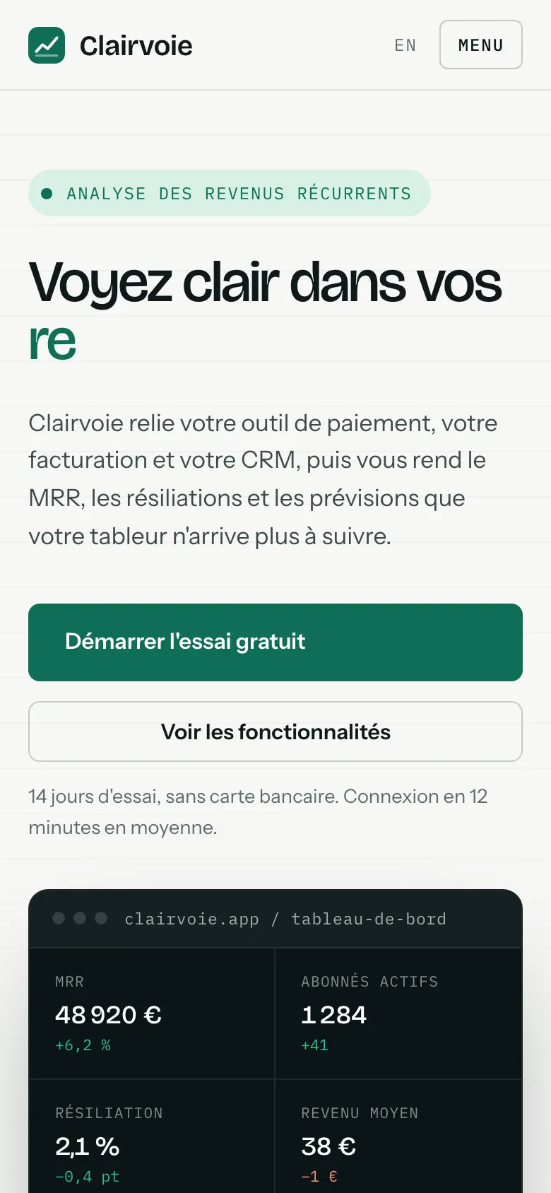 Clairvoie sur téléphone