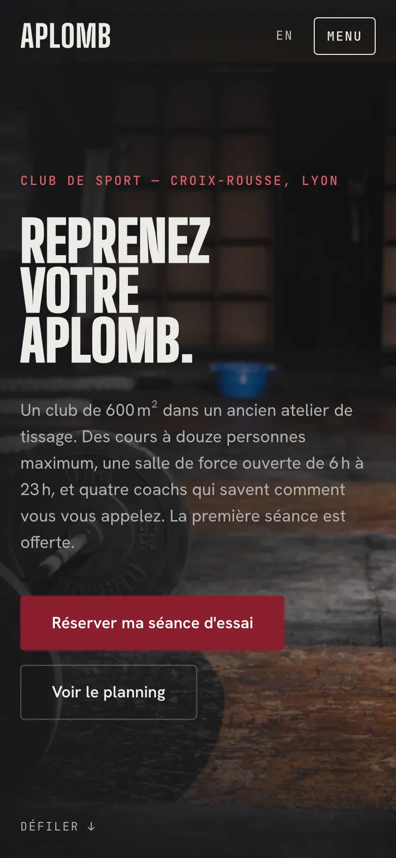 Aplomb sur téléphone
